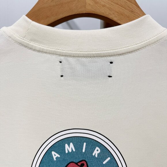 Amiri Beige Hollywood Graphic Print T-Shirt - Picture 6 of 8